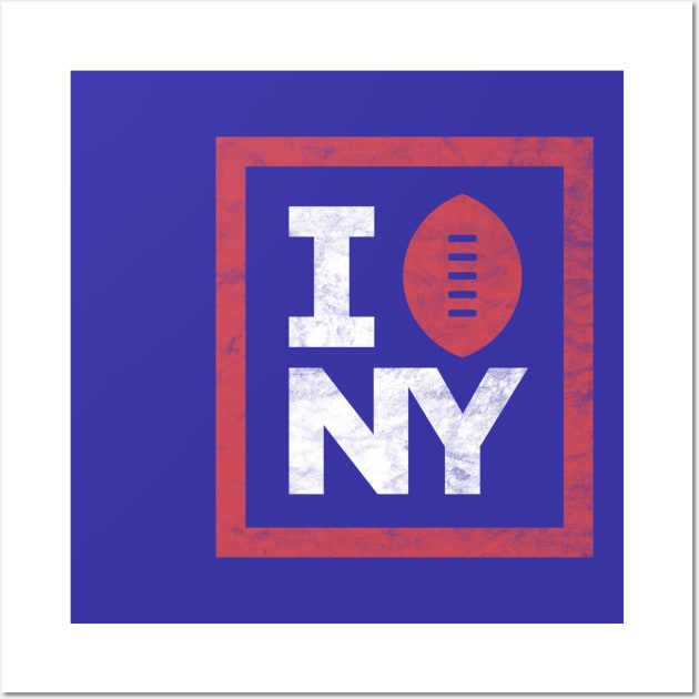 I Love The NY Football Giants Wall Art by BooTeeQue